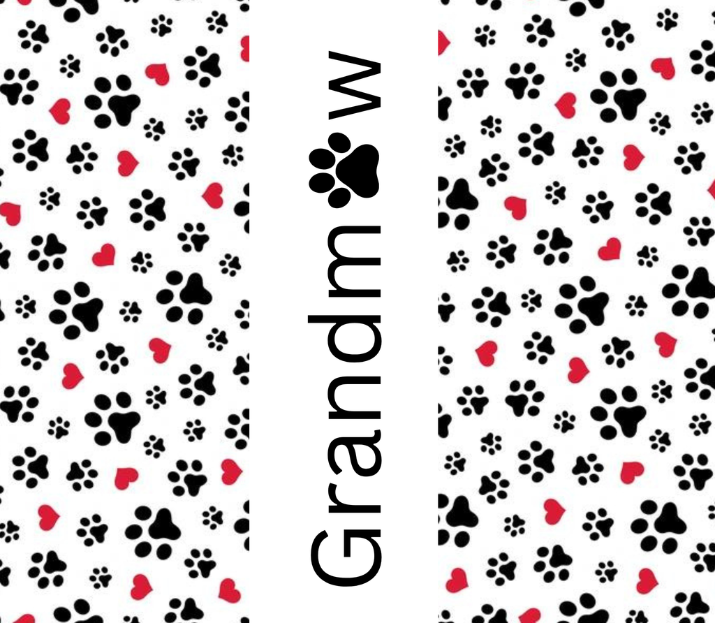 "Grandmaw" Paw Print & Hearts Printable Digital Art